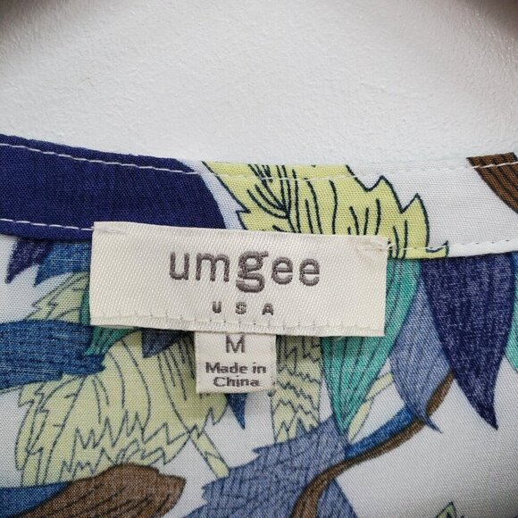 Umgee Womens Boho Floral Tunic Dress Size M Multicolor Bell Sleeve Keyhole Neck - Picture 9 of 14